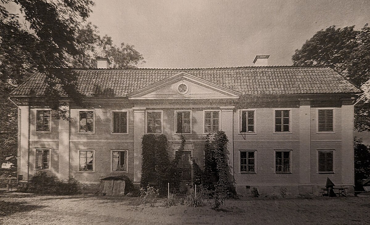 Huvudbyggnaden från 1760 på ett äldre fotografi